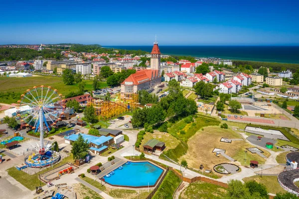 Vacker Wladyslawowo Stad Vid Östersjön Sommaren Polen — Stockfoto