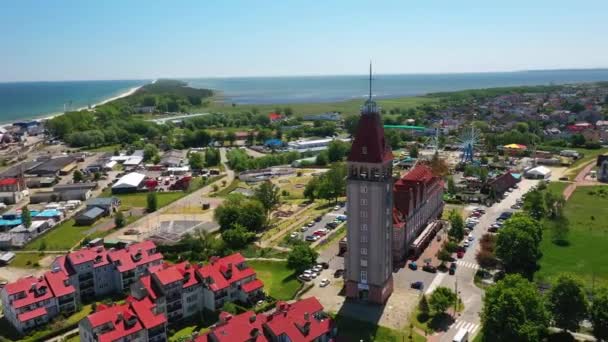 ポーランドの夏のバルト海の美しいWladyslawowo市 — ストック動画