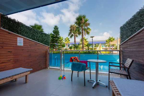 Turker Turchia Luglio 2021 Terrazza Con Accesso Alla Piscina Dell — Foto Stock