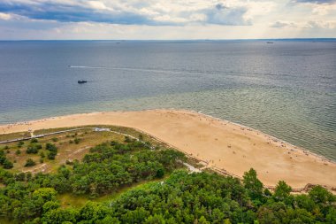 Hel Yarımadası 'nın güzel manzarası. Polonya.