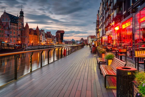 Gdansk Polônia Maio 2021 Arquitetura Cidade Principal Com Guindaste Portuário — Fotografia de Stock