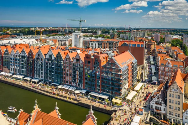 Gdaňsk Polsko Srpna 2021 Architektura Ostrova Sýpek Hlavním Městě Gdaňsku — Stock fotografie