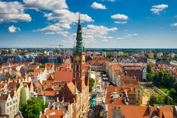 Krásná Architektura Hlavního Města Gdaňska Létě Polsko — Stock fotografie