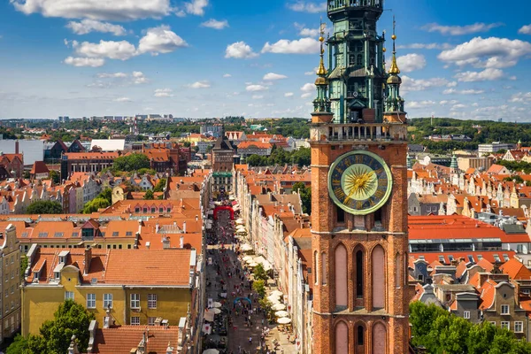 Krásná Architektura Hlavního Města Gdaňska Létě Polsko — Stock fotografie