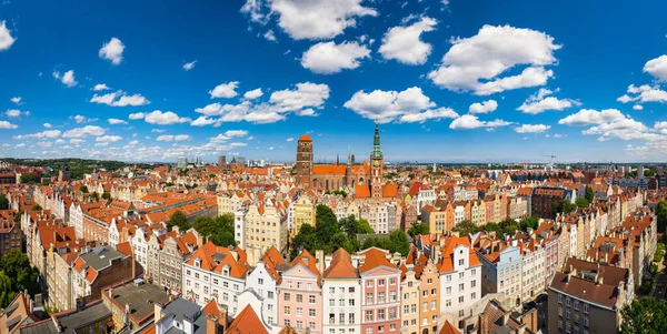 Bellissima Architettura Della Città Principale Danzica Estate Polonia — Foto Stock