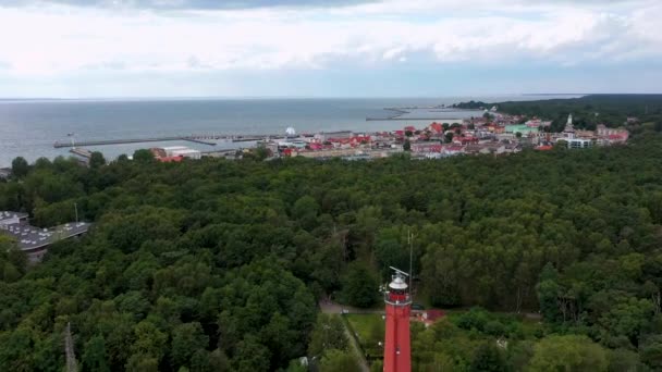 Εναέρια Τοπίο Της Χερσονήσου Hel Από Βαλτική Θάλασσα Πολωνία — Αρχείο Βίντεο
