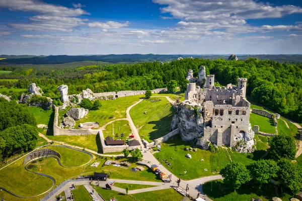 Rovine Del Bellissimo Castello Ogrodzieniec Polonia — Foto Stock