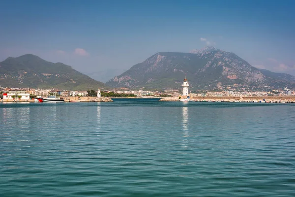 Schöne Hafenlandschaft Der Stadt Alanya Türkei — Stockfoto