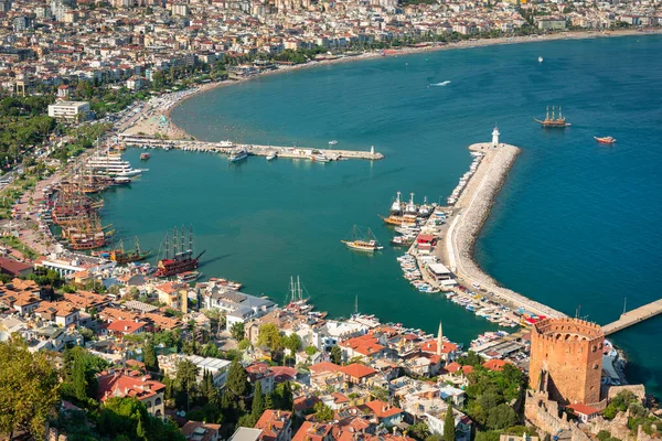 Paisagem Cidade Alanya Junto Mar Mediterrâneo Turquia — Fotografia de Stock