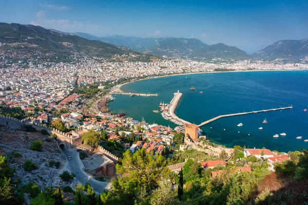 土耳其地中海畔的阿拉亚市风景 — 图库照片