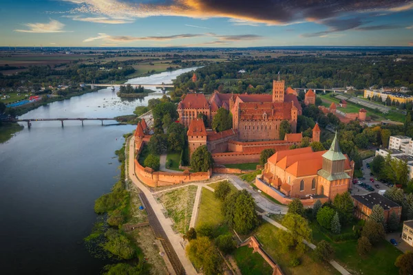 Beautiful Malbork Castle Nogat River Poland — Stock Photo, Image