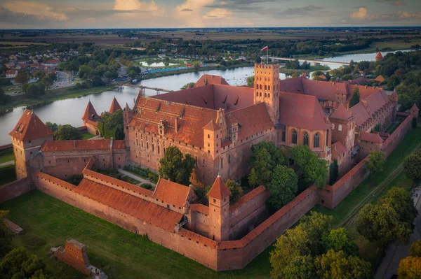 Beautiful Malbork Castle Nogat River Poland — Stock Photo, Image