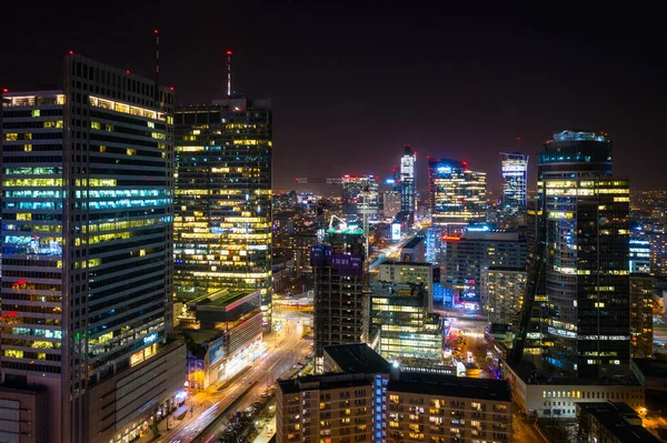 Warszawa Polen Februari 2021 Prachtige Architectuur Van Warszawa Centrum Met — Stockfoto