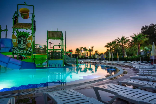 Turker Turkey July 2021 Beautiful Pool Area Eftalia Island Alanya — Stock Photo, Image