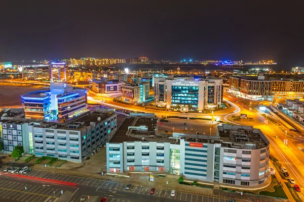 Technology park in Dubai Internet City at dusk, UAE — Stock Photo, Image