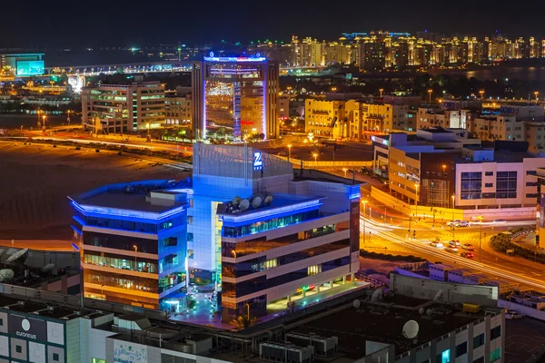 Technology park in Dubai Internet City at dusk, UAE — Stock Photo, Image