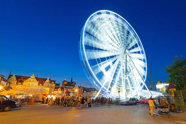 Riesenrad in der Danziger Innenstadt — Stockfoto