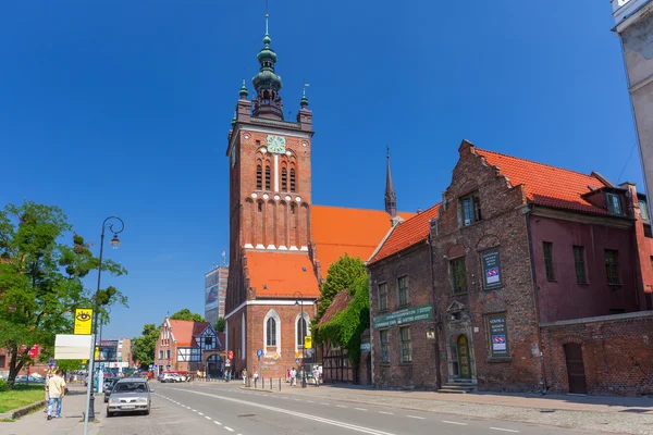 Lidé v ulicích starého města v Gdaňsku — Stock fotografie