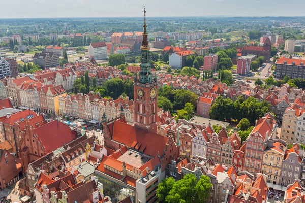 Architektura starého města v Gdaňsku — Stock fotografie