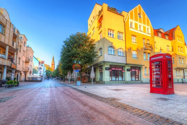 Heroes of Monte Cassino Street in Sopot at dawn — Stock Photo, Image