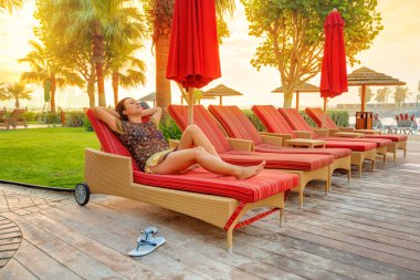 zon vakantie op het strand van Perzische Golf