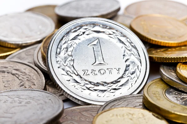 Polish zloty coins — Stock Photo, Image