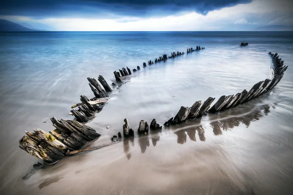 El barco Sunbeam naufragó en la playa de Irlanda — Foto de Stock