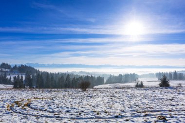 Tatra Dağları Panoraması kış zaman