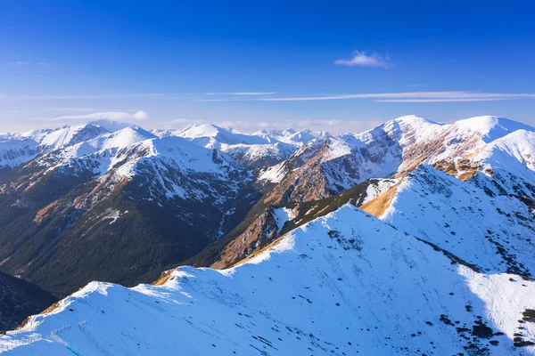 Montagne di Tatra nel periodo invernale nevoso, Polonia — Foto Stock