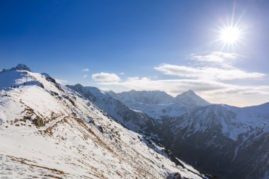 Karlı kış zamanında, Polonya Tatra Dağları