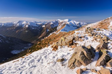 Karlı kış zamanında, Polonya Tatra Dağları