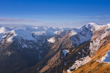 Karlı kış zamanında, Polonya Tatra Dağları