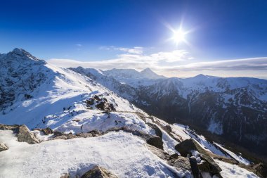 Karlı kış zamanında, Polonya Tatra Dağları