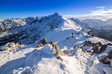 Karlı kış zamanında, Polonya Tatra Dağları