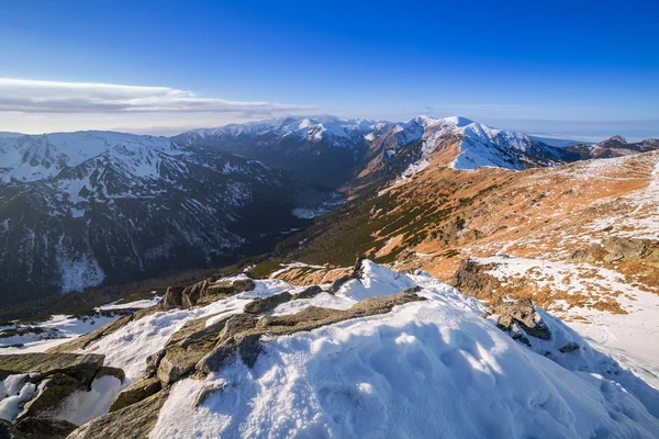 雪の降る冬の期間、ポーランドのタトラ山脈 — ストック写真