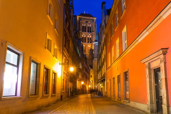 Kosciol Mariacki w starym mieście w Gdańsku — Zdjęcie stockowe