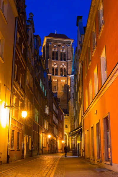 Kosciol Mariacki w starym mieście w Gdańsku — Zdjęcie stockowe