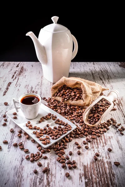 Zeit für heißen Kaffee — Stockfoto