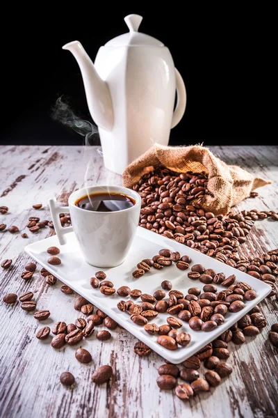 Zeit für heißen Kaffee — Stockfoto