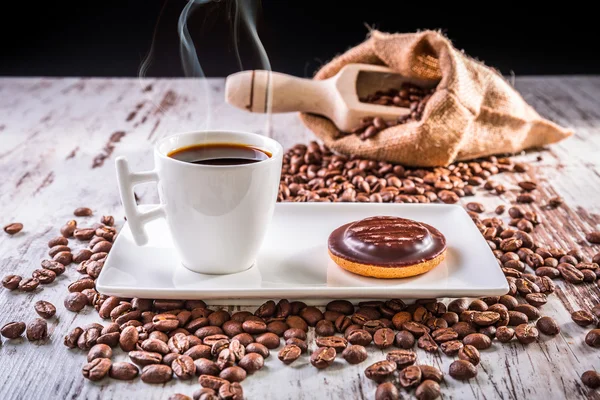 Heiße Kaffeezeit — Stockfoto