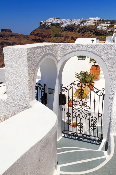 White architecture details of Santorini island — Stock Photo, Image