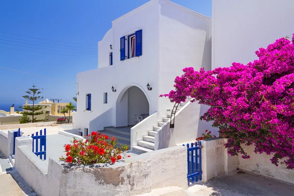 Witte het platform details van Santorini eiland — Stockfoto