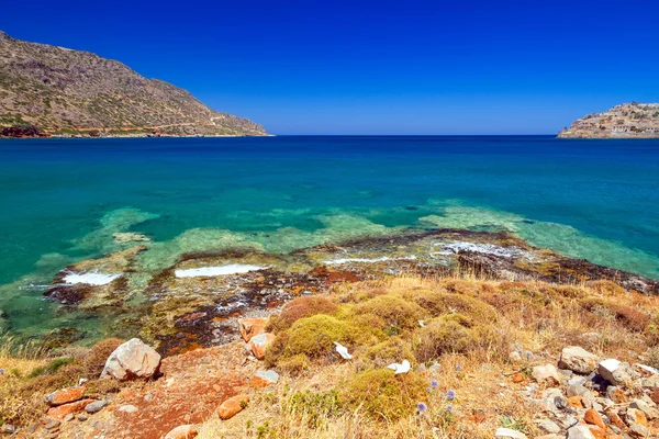 Água de Turquise da baía de Mirabello em Creta — Fotografia de Stock