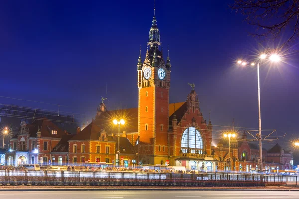 Fő vasútállomás, Gdansk, Lengyelország — Stock Fotó