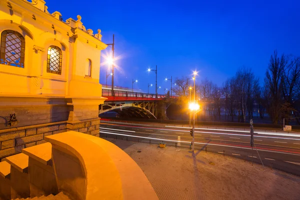 Arkitekturen av Poniatowski överbryggar över floden Vistula — Stockfoto