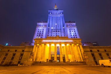 Varşova, Polonya'nın şehir merkezinde bilim ve Kültür Sarayı