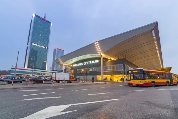 Central Warsaw railway station in Poland — Stock Photo, Image