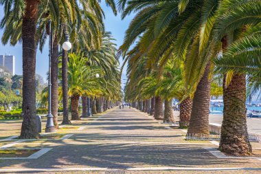 La Spezia, İtalya sokakta Promenade