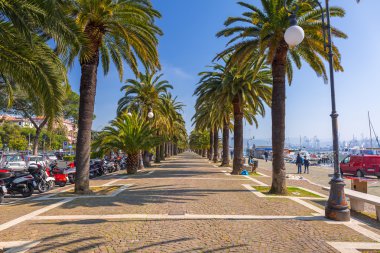 İnsanlar La Spezia Ligurya denizde Promenade