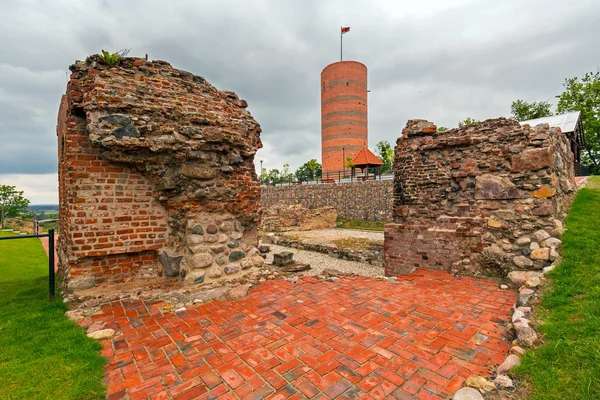 Observatory tower at the castle ruins in Grudziadz — Stockfoto
